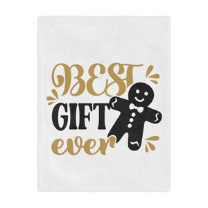 Best Gift Ever Blanket l My 1st Christmas 2024 Newborn Blanket, Baby Holiday Blanket Gift, Baby&#39;s 1st Christmas Keepsake