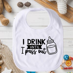 失神するまで飲むよだれかけ、面白い授乳用よだれかけ、かわいい乳児用シャワーギフト、柔らかいコットンよだれかけ、愛らしい新生児の必需品