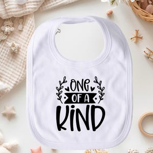 One of A Kind Bib, Unique Baby Bib, Absorbent Toddler Bib, Baby Shower Gift, Cute Newborn Bib, Gender Neutral Baby Bib