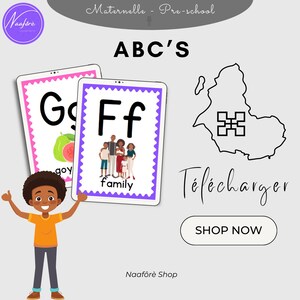 Naafôrè Cartes Alphabet (Français et Anglais)