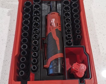 Juego de trinquete M12 y dado de 3/8&quot; INSERTO para organizador de paquetes Milwaukee