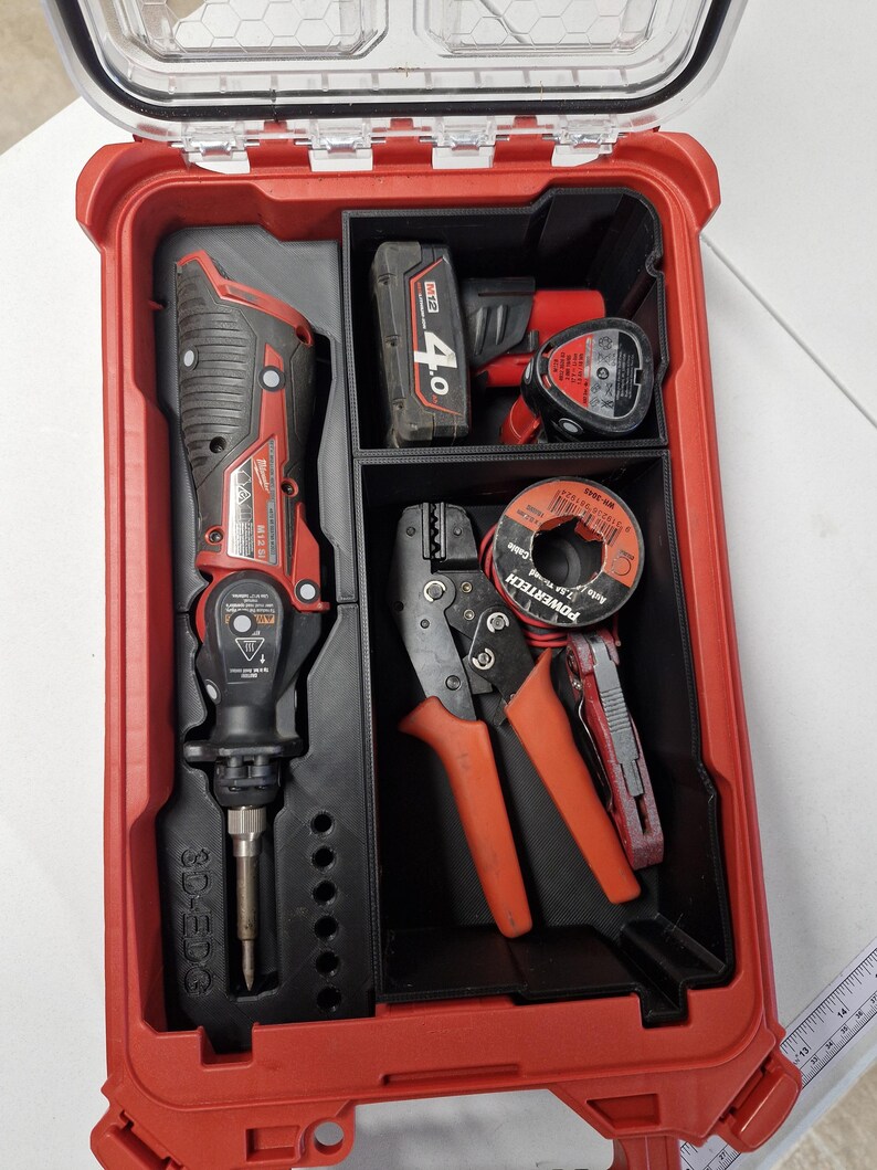 thumbnail image 2 of Milwaukee Packout Insert For M12 Soldering Iron – 3D Printed PETG Organizer Tray (Insert Only) 2 of 6