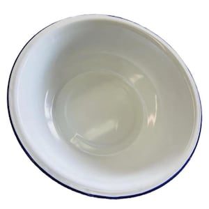 Kivet Emaye ENAMEL WHITE BASIN with Classic Design and White Interior