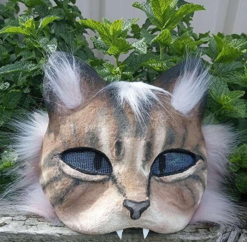 Brown Cat Therian Mask READ DESC Etsy Australia