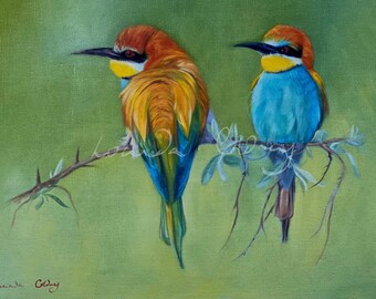 Bienenfresser Art Print: Bunter afrikanischer Vogel Giclée