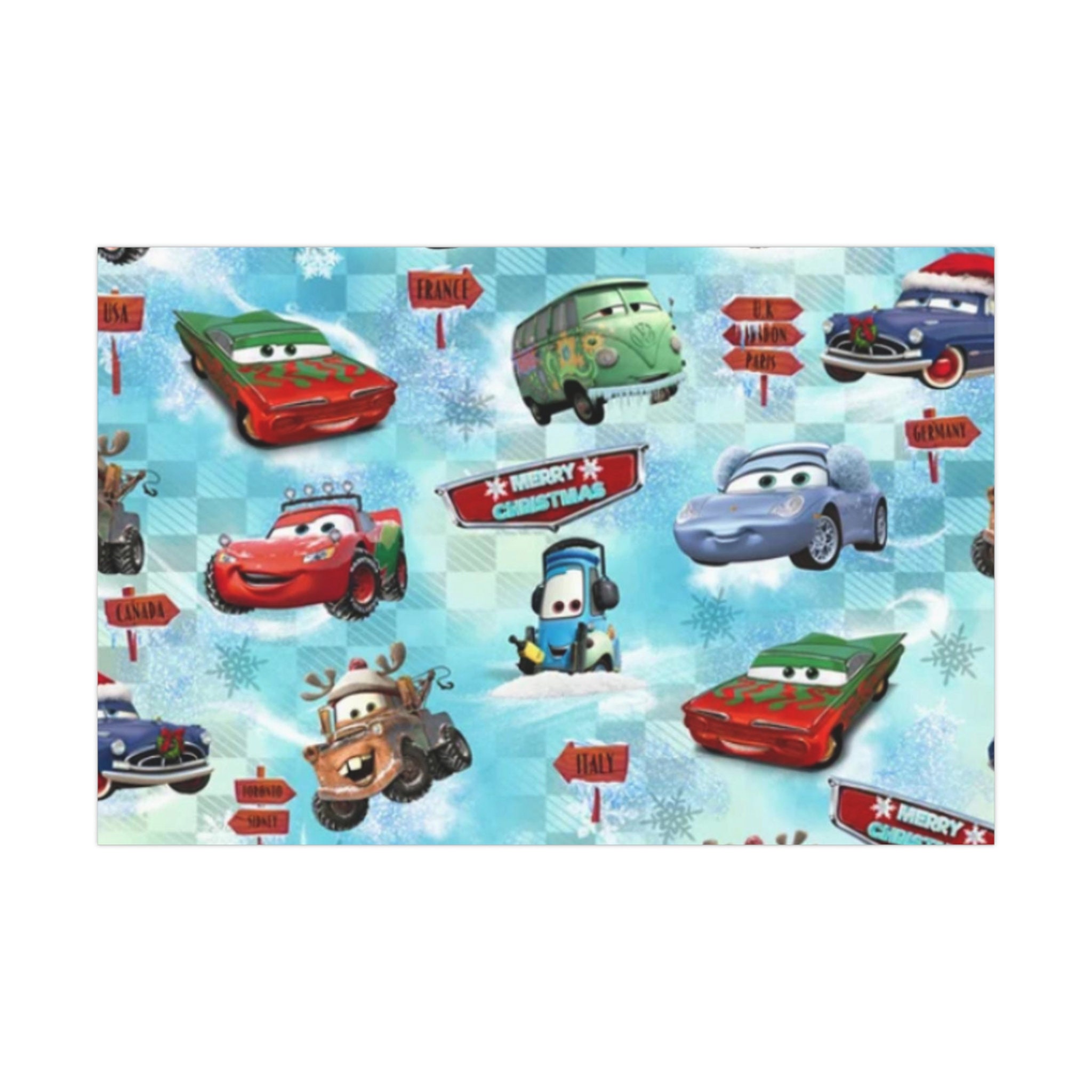 Disney Cars Christmas Lighting McQueen Gift Wrap Paper sold by DAVID