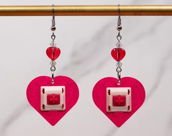 Valentine’s Mechanical Switch Earrings – Cupid Switch Keyboard Jewelry | Clackify