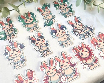 Bunny sterrenbeeld sterrenbeeld holografische sticker set - kawaii schattig briefpapier, ruimteastrologiehoroscoop, planner notebook laptop dagboek