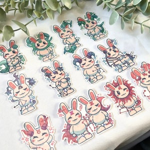 Conjunto de adesivos holográficos de sinal de estrela do zodíaco de coelho-papelaria fofa kawaii, horóscopo de astrologia espacial, diário de notebook planejador