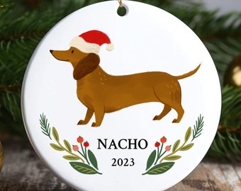 Ornamento personalizzato per bassotto, regalo per cani, ornamento natalizio per bassotto, regalo ricordo per la mamma di un cane