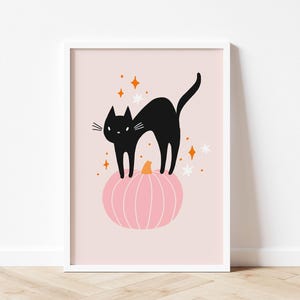 Pink Halloween Décor Kids Room Halloween Printable Art Poster For Halloween Girls Room Decor Digital Download