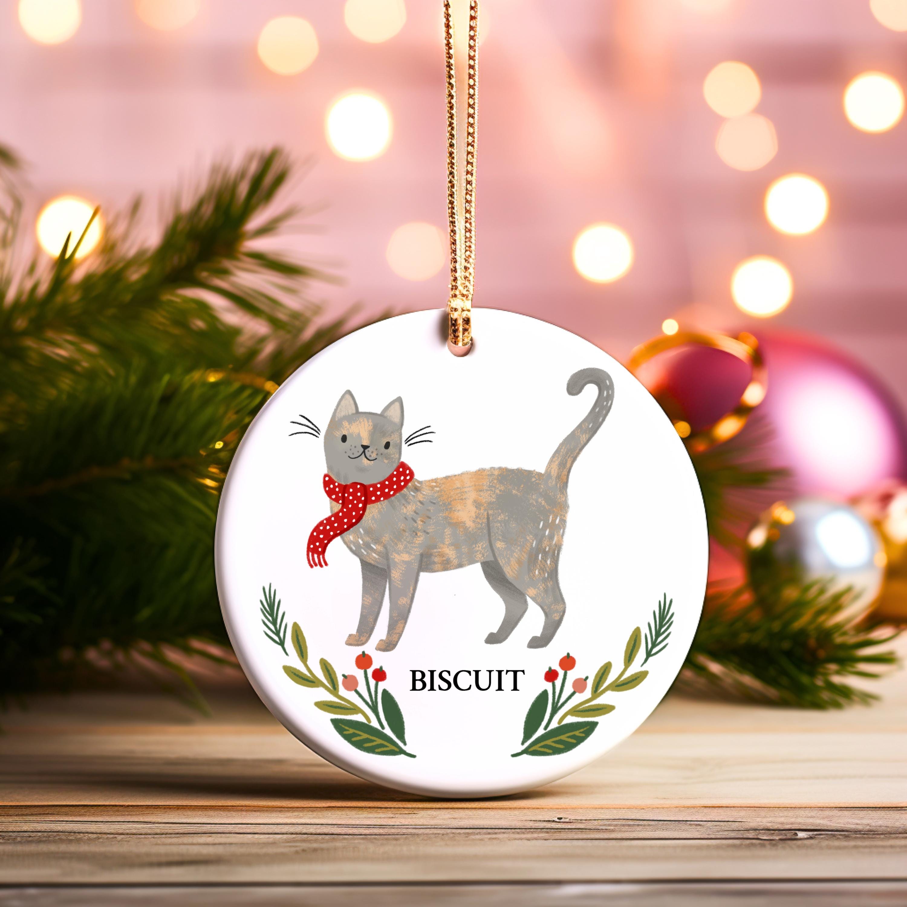 Blue Dilute Tortoiseshell Personalized Ornament Cat Lover Christmas ...