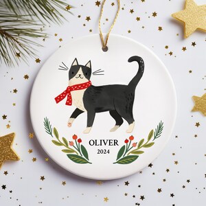 Personalisierte Haustier Ornament Tuxedo Katze Liebhaber Weihnachtsgeschenk Benutzerdefinierte Tuxedo Katze Geschenk für Katzenbesitzer Benutzerdefinierte Weihnachtsverzierung