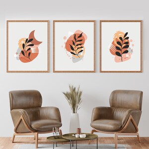 Minimalist wall Prints Set of 3, Modern Minimalist, Geometric Design, Digital Download, Art Prints, Boho Bohemian, Hand drawn flat design