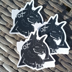 Sticker Therian | Sticker pas humain, therian canin