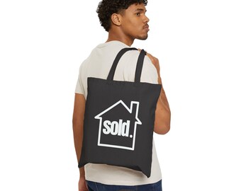 Sold House outline Tote Bag | Real Estate Closing, Realtor Tote
