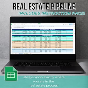 Realtor Pipeline Client Tracker | Real Estate Google Sheets | Realtor CRM | Real Estate Pipeline | Realtor Planner | Realtor Lead Tracker