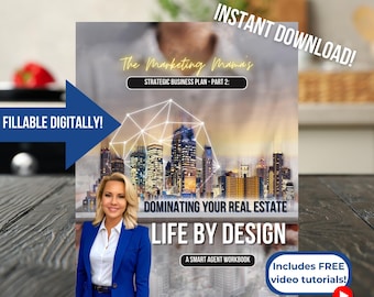 Real Estate Agent Workbook: Domination By Design Goal Tracker (Fillable PDF) Video Tutorials