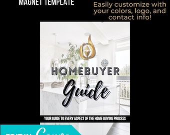 Real Estate Home Buyer Guide Template: Realtor Marketing Lead Magnet (Canva Editable)