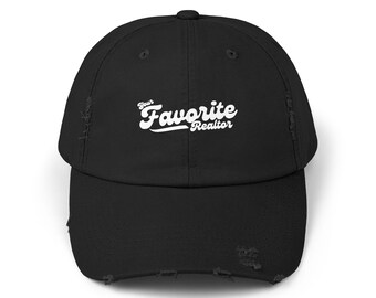 Favorite Realtor Cap | Distressed Baseball Hat, Realtor Logo Embroidered