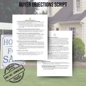Real Estate Buyer Objections Script for Realtors (PDF Download)