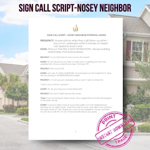 Roteiro de chamada de placa imobiliária: Guia do corretor de imóveis vizinho curioso (Plano em PDF)
