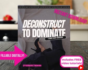 Real Estate Business Plan Workbook for Realtors® | Fillable Realtor Planner & Strategy Guide | Deconstruct to Dominate™