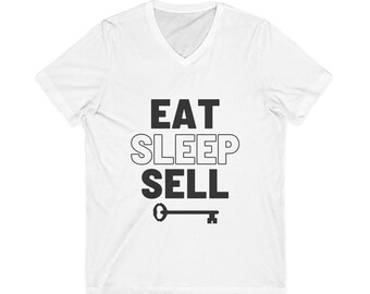 Eat Sleep Sell key Tee | V-neck Shirt