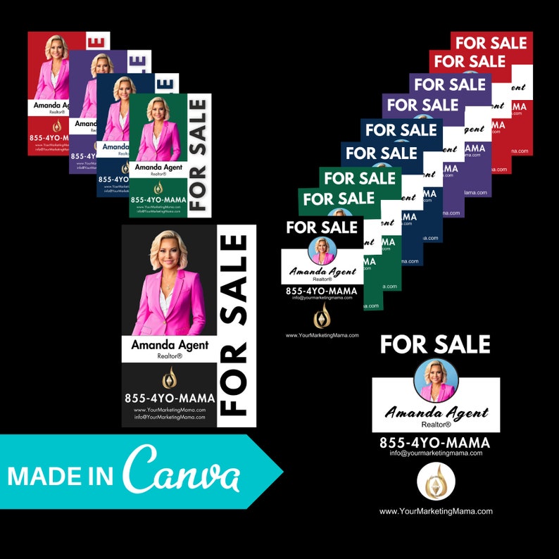 Real Estate Yard Sign, Property Sign, for Sale Sign, Realtor Sold Sign