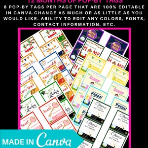 不動産タグ ポップ バンドル | ホリデー タグ ポップ | タグ ポップ バンドル | 12 か月タグ ポップ | 不動産マーケティング | 不動産業者 Canva