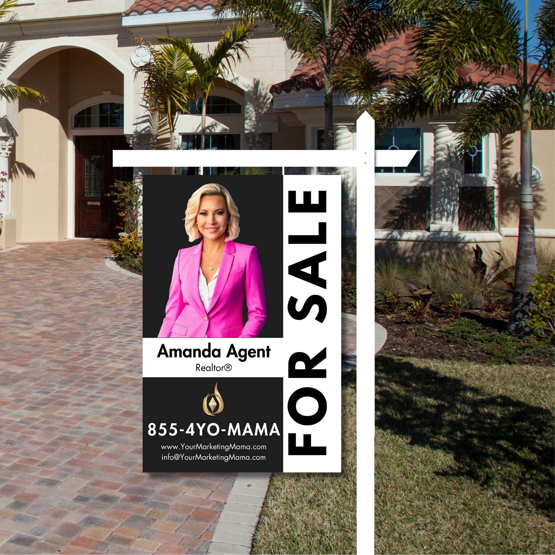 Real Estate Yard Sign Template: Customizable Realtor Sign Design ...