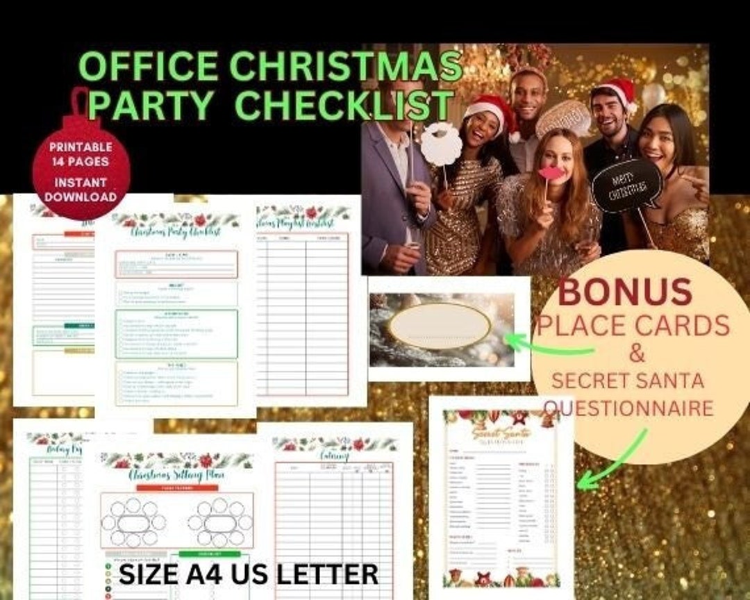 Christmas Party Planning Checklist,office Holiday Party Bundle