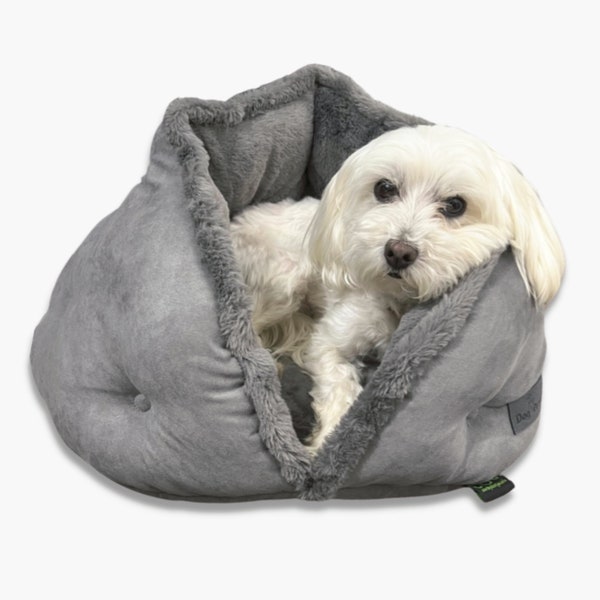 Dog in Dream Trending Cute & Comfortable Cuddler Small Dog Bed. Anti-anxiety,Fits Dog Up to 10 pounds Machine Washable