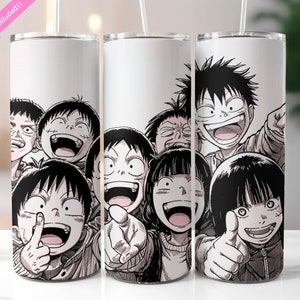 Anime Japanese Manga 20 oz Skinny Tumbler Wrap Sublimation Design, Funny Cartoon Tumbler, Digital Download PNG