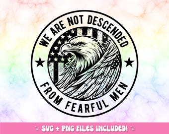 Fearless Men Eagle SVG: Patriotic 2nd Amendment Design (Digital Download)