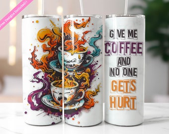 Envoltório engraçado para copo de café: design de sublimação PNG (download digital)