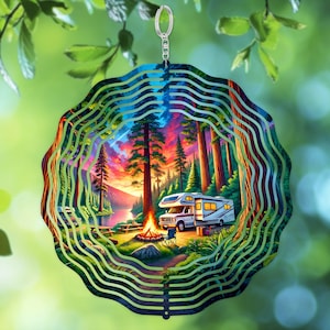 RV Camping Wind Spinner PNG Sublimation Design Template, Life Is Better By The Campfire, Digital Download