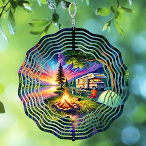 RV Camping Wind Spinner PNG Sublimation Design Template, Life Is Better By The Campfire, Digital Download