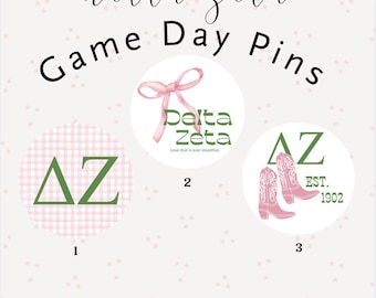 Delta Zeta Gameday Pins