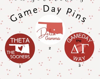 OU Sorority Gameday Pins