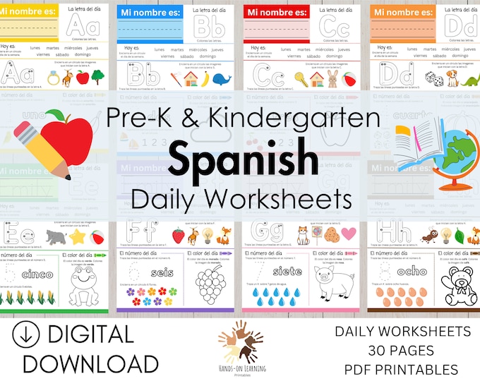 Spanish Bingo Games Bundle, Printable Spanish Learning Activity for ...