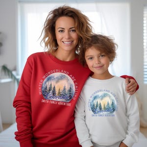 Personalized Winter Family Destination Sweatshirt Family matching Vacation Shirt Girls Trip Winter Vacation Shirt Pullover for Family trip