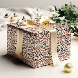 Carta da regalo vintage ispirata ai tessuti francesi, carta da regalo per la festa della mamma, carta da regalo natalizia, carta da regalo di Natale, carta da regalo di compleanno
