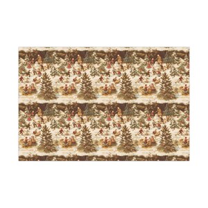 Vintage Victorian Christmas Children Gift Wrap SEPIA TONE, Christmas Gift Wrap, Holiday Wrapping Paper, Nostalgic German Christmas image 4