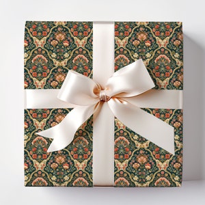Vintage French Textile Inspired Wrapping Paper #2, Valentine Gift Wrap, Holiday Wrapping Paper, Xmas Wrapping Paper, Birthday Gift Wrap
