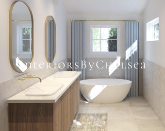 Custom Bathroom Virtual Design, 3D master bathroom design service, 3D Realistic Renders, Bathroom Renovation, Traditional primary bathroom
