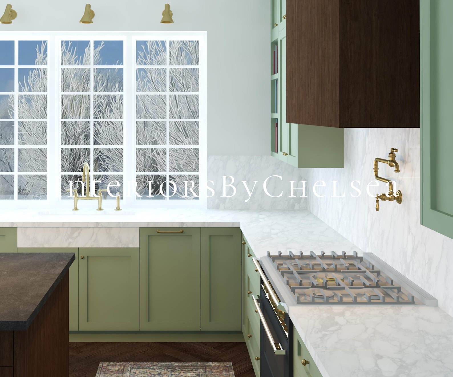 Custom Kitchen Interior Design, Kitchen 3D Render Realistic, Kitchen ...