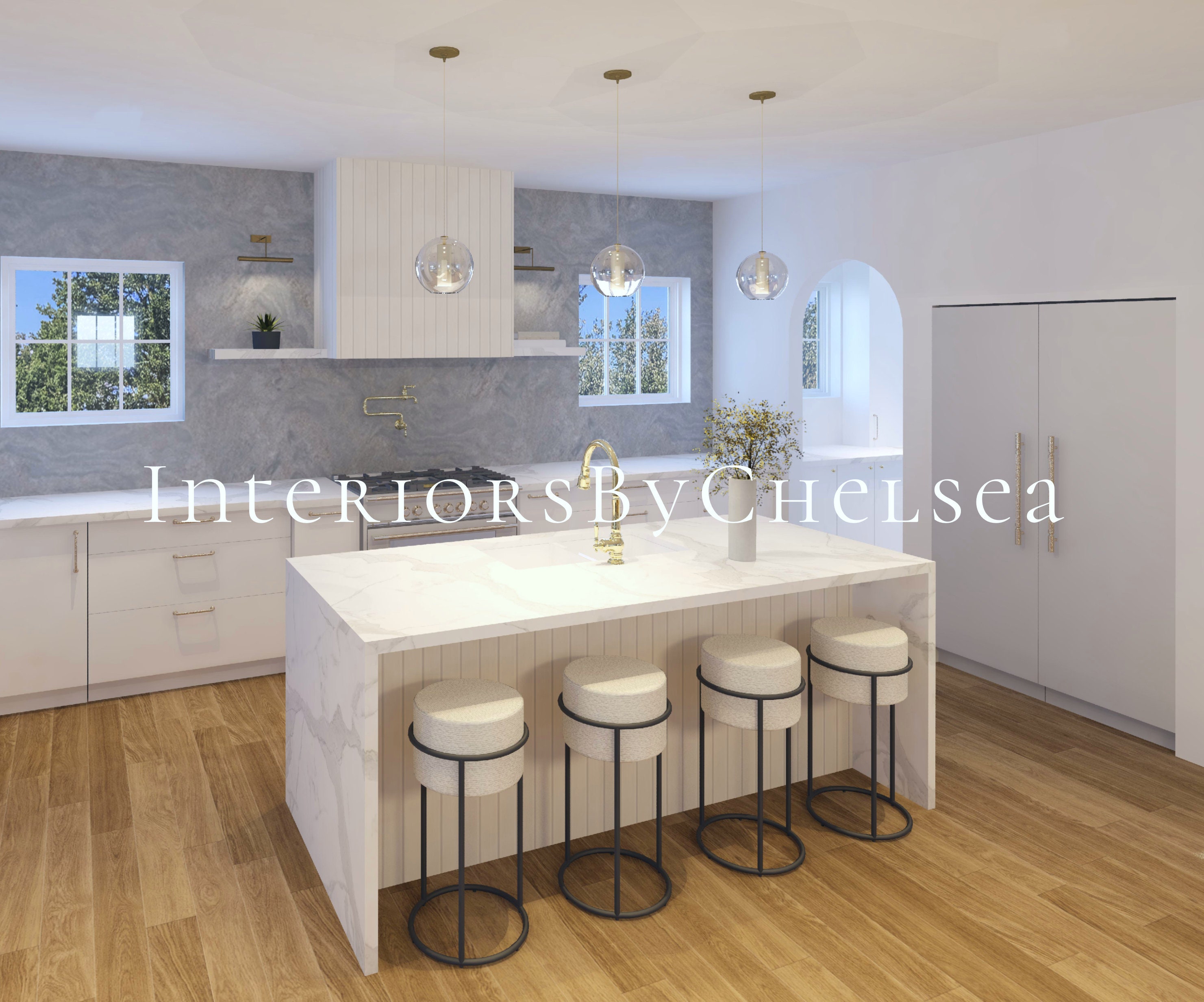 Photo inspiration: Gallery Detail: Custom Kitchen Interior Design Kitchen 3D Render Realistic Kitchen