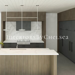 Custom Kitchen Interior Design, Kitchen 3D Render Realistic, Kitchen ...
