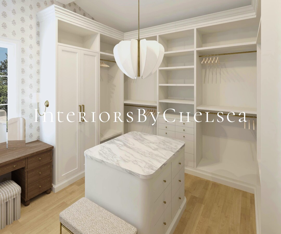 Custom Closet Virtual Interior Design, Closet 3D Render Services ...